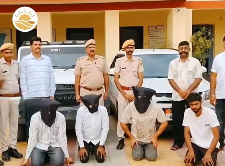 हनुमानगढ़: रावतसर में व्यापारी से लूट के चार आरोपी गिरफ्तार, लूट में प्रयुक्त गाड़ियां बरामद