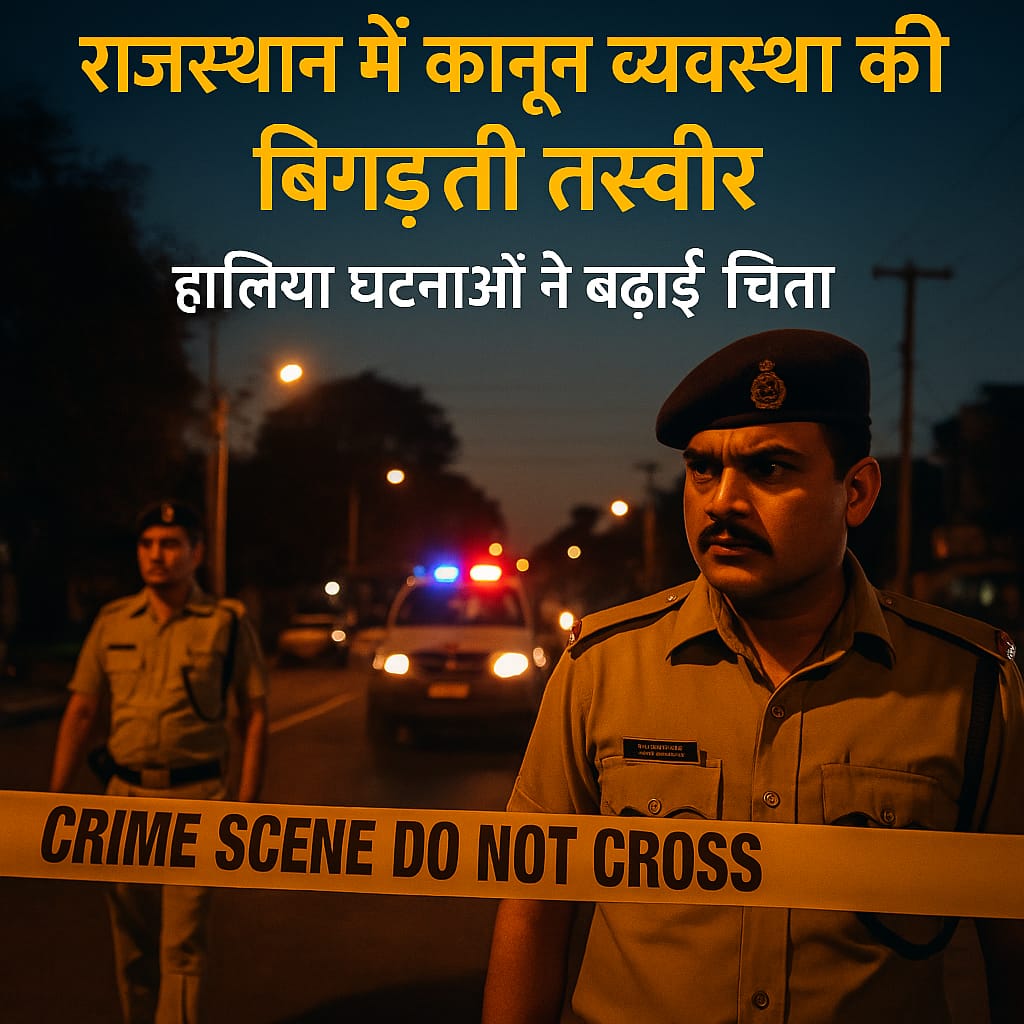 राजस्थान में कानून व्यवस्था की बिगड़ती तस्वीर: हालिया घटनाओं ने बढ़ाई चिंता
