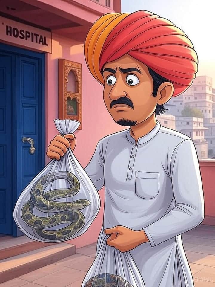 उदयपुर में हैरान करने वाली घटना: सांप को थैले में बंद कर अस्पताल पहुंचा व्यक्ति, देखकर डॉक्टर भी रह गए दंग