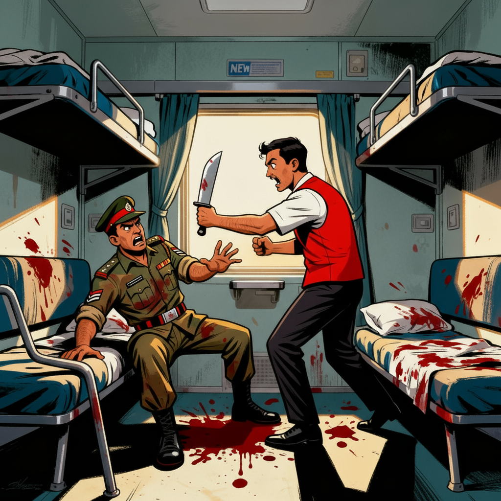 बीकानेर रेलवे स्टेशन पर सनसनी: चलती ट्रेन में आर्मी जवान की चाकू से हत्या, कोच अटेंडेंट गिरफ्तार